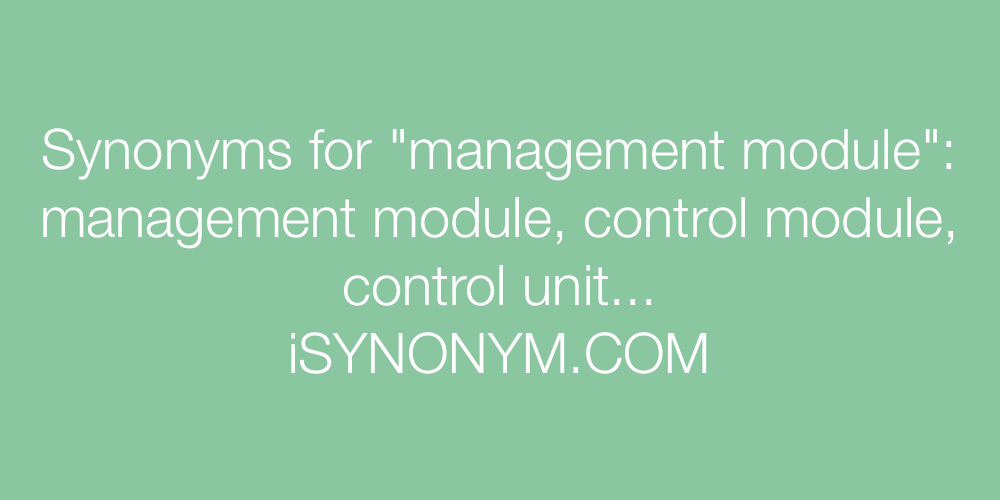 Synonyms management module