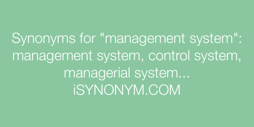 Synonyms management system