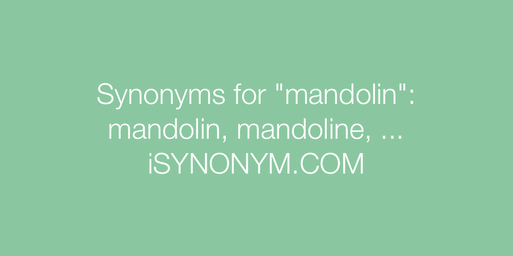 Synonyms mandolin