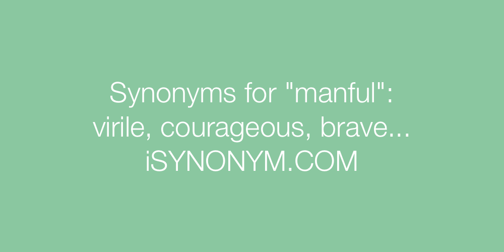 Synonyms manful