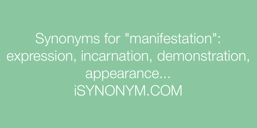 Synonyms manifestation