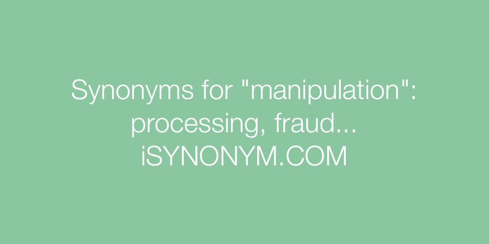 Synonyms manipulation