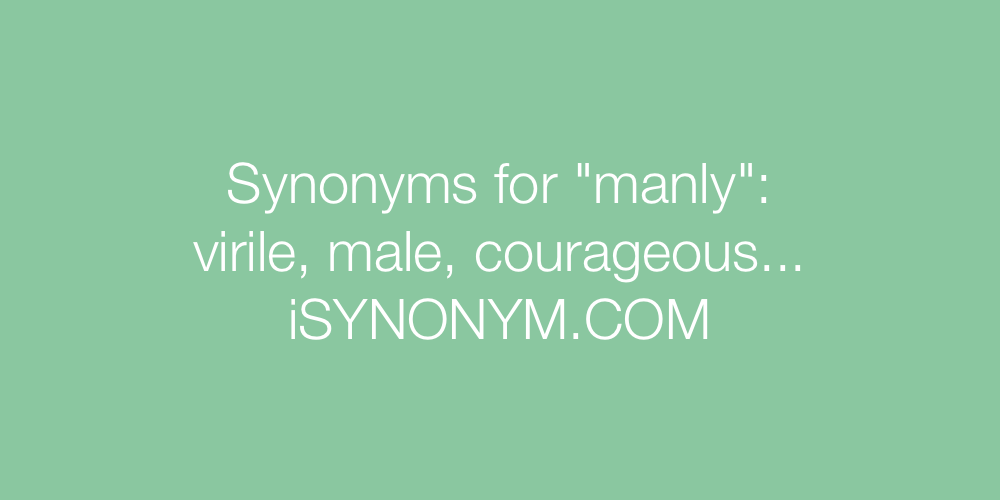 Synonyms manly