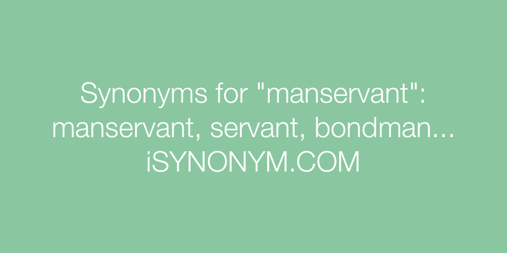 Synonyms manservant