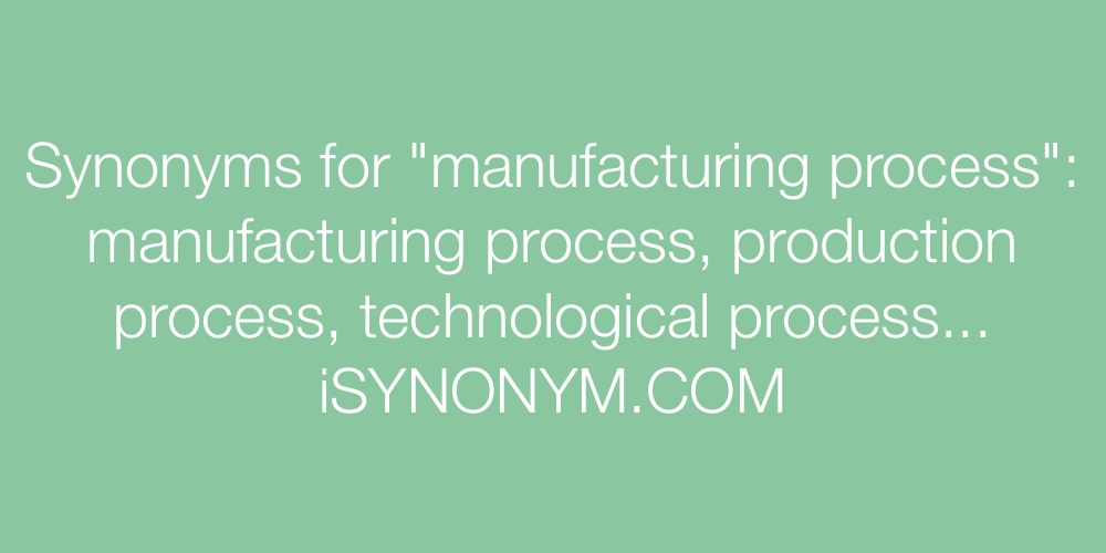 Synonyms manufacturing process