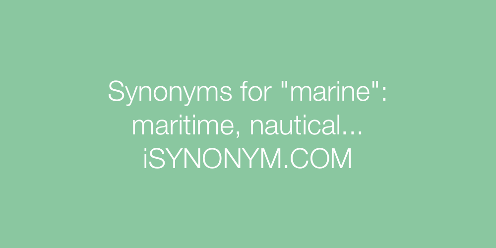 Synonyms marine