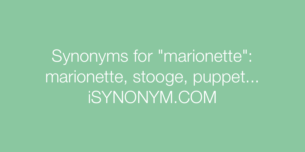 Synonyms marionette