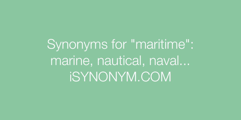 Synonyms maritime