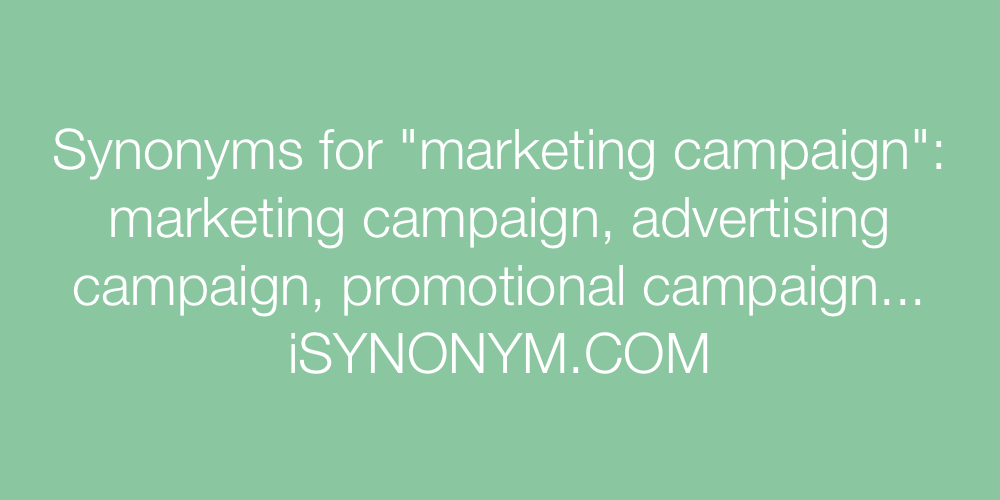 Synonyms marketing campaign