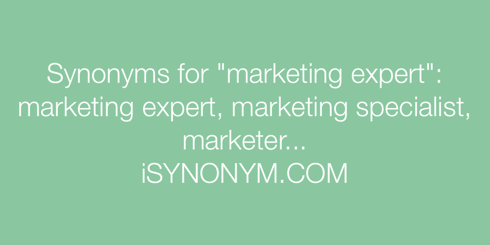 Synonyms marketing expert
