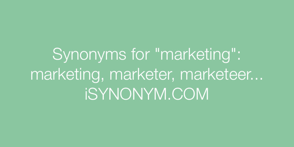 Synonyms marketing