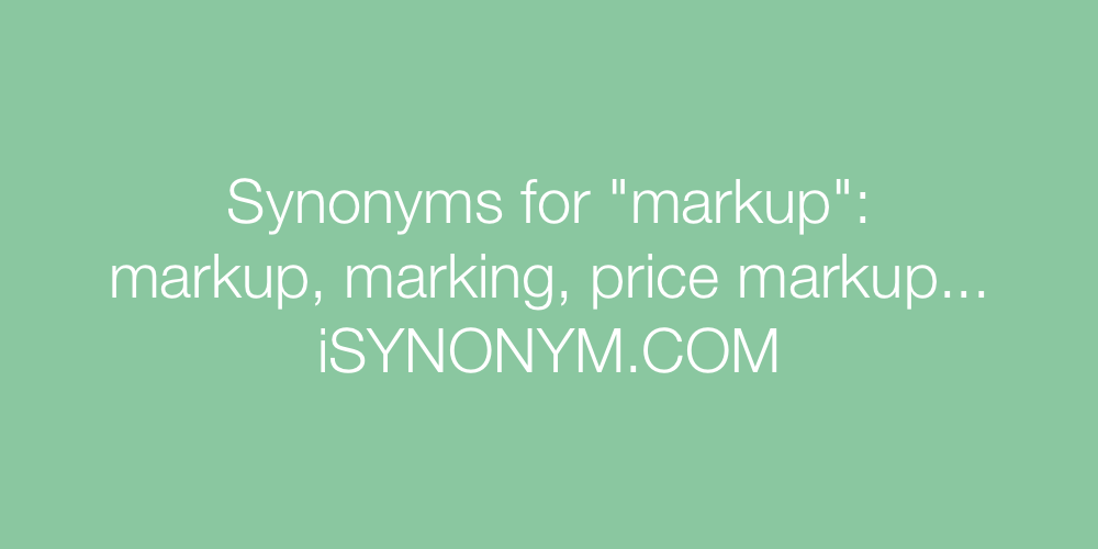 Synonyms markup