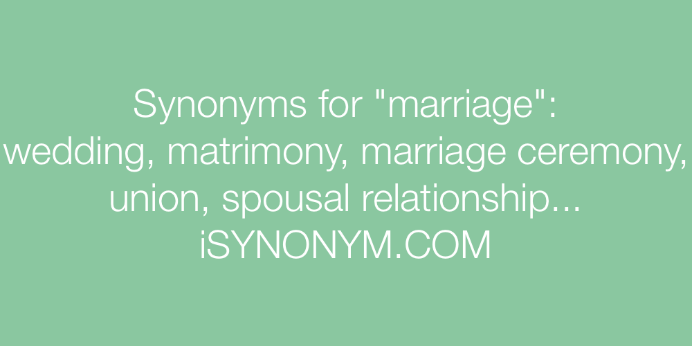 Synonyms marriage