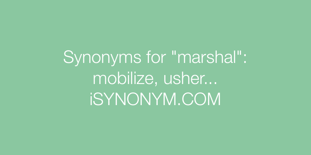 Synonyms marshal