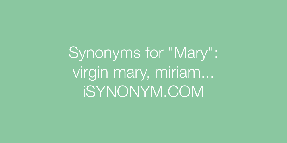 Synonyms Mary