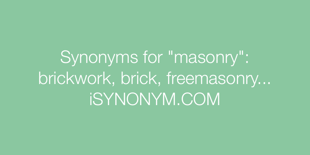 Synonyms masonry