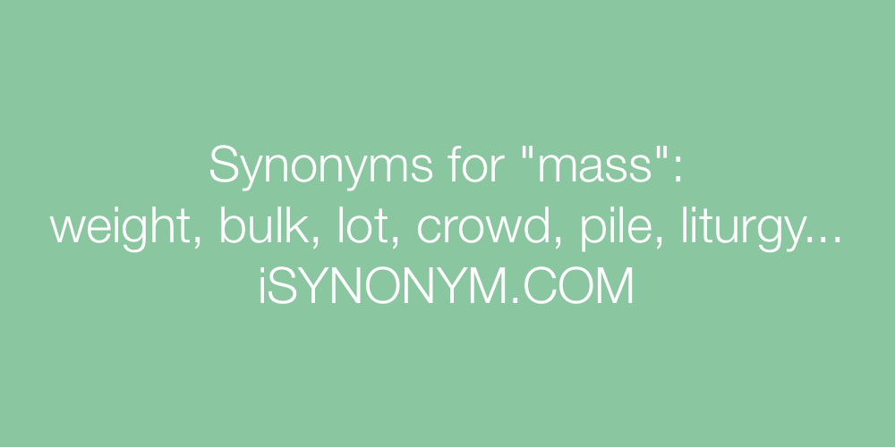 Synonyms mass