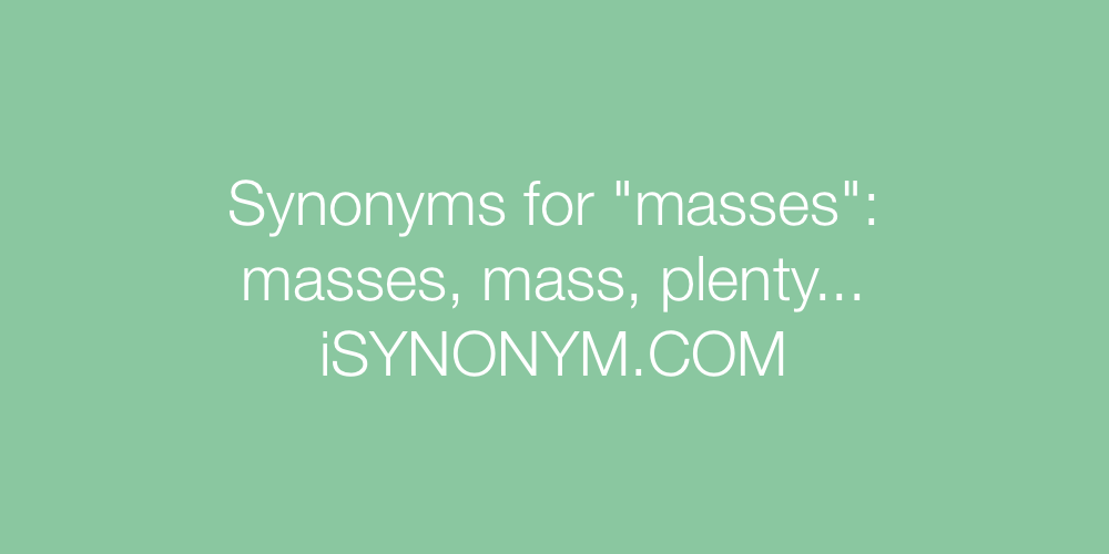Synonyms masses