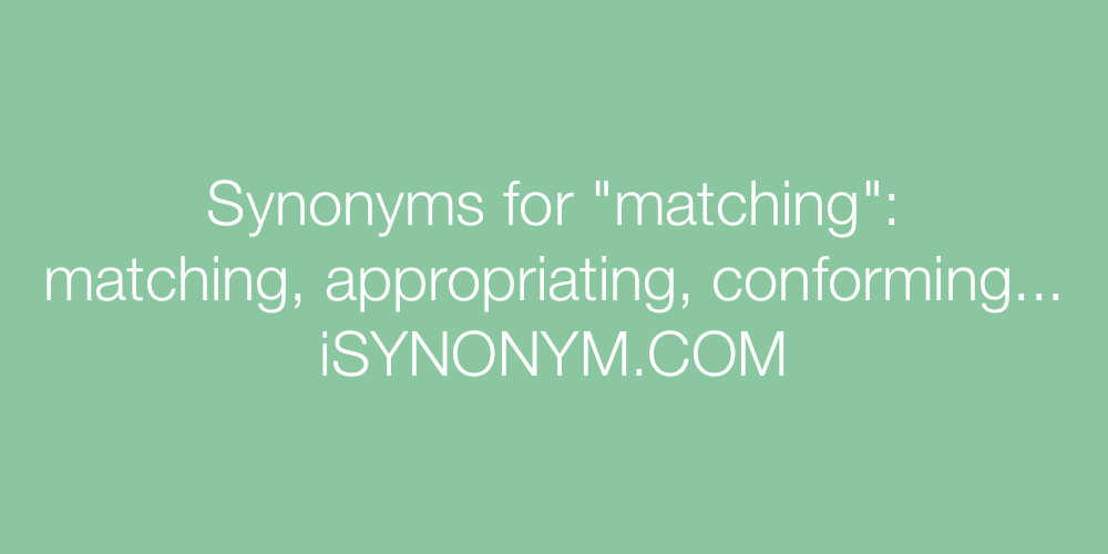 Synonyms matching
