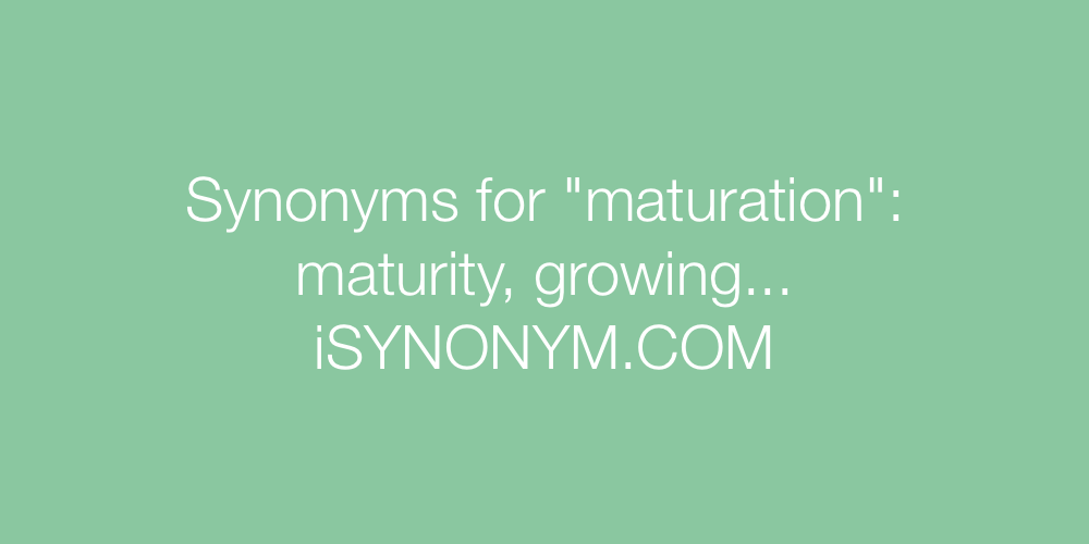 Synonyms maturation