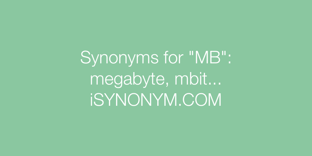 Synonyms MB