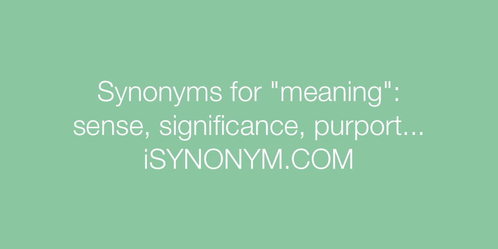 Synonyms meaning