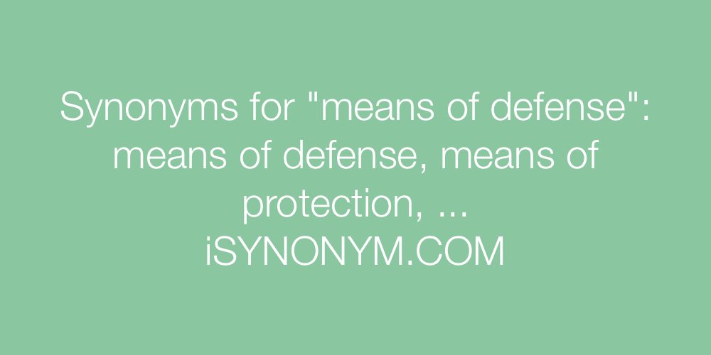 Synonyms means of defense