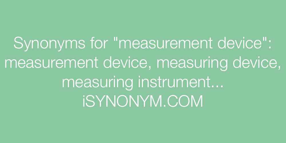 Synonyms measurement device