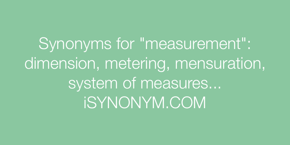 Synonyms measurement