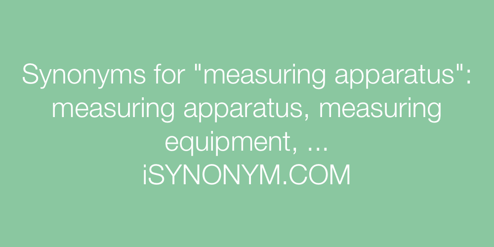 Synonyms measuring apparatus