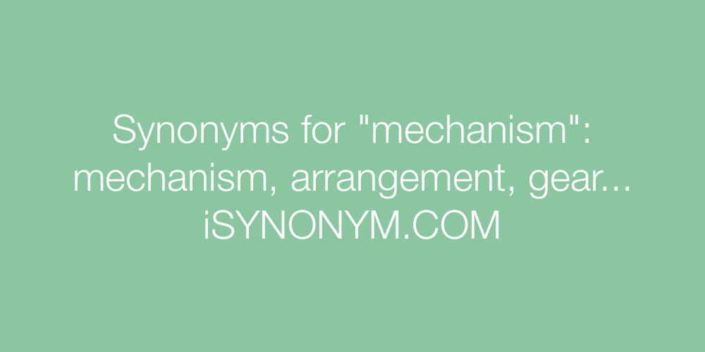 Synonyms mechanism