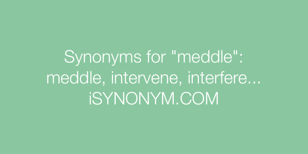 Synonyms meddle