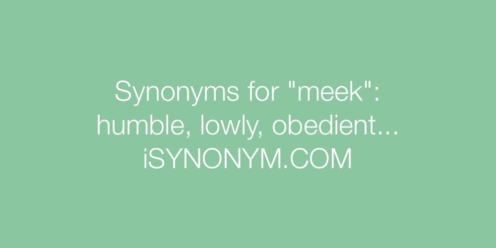 Synonyms meek