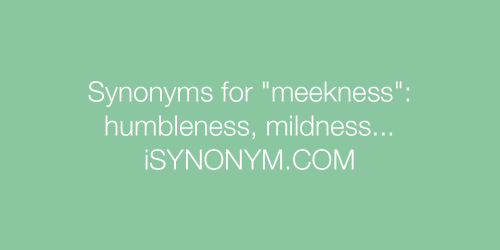 Synonyms meekness
