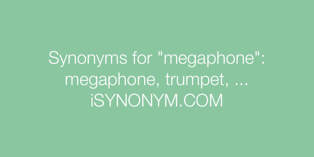 Synonyms megaphone