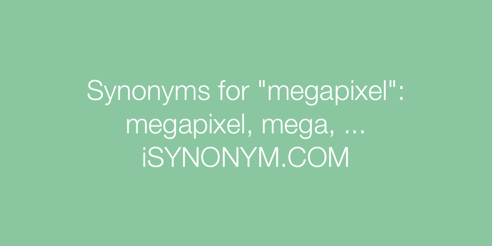 Synonyms megapixel