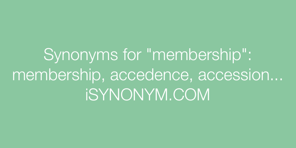 Synonyms membership