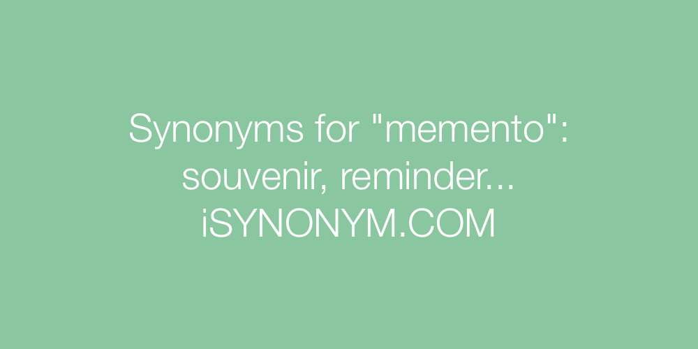 Synonyms memento