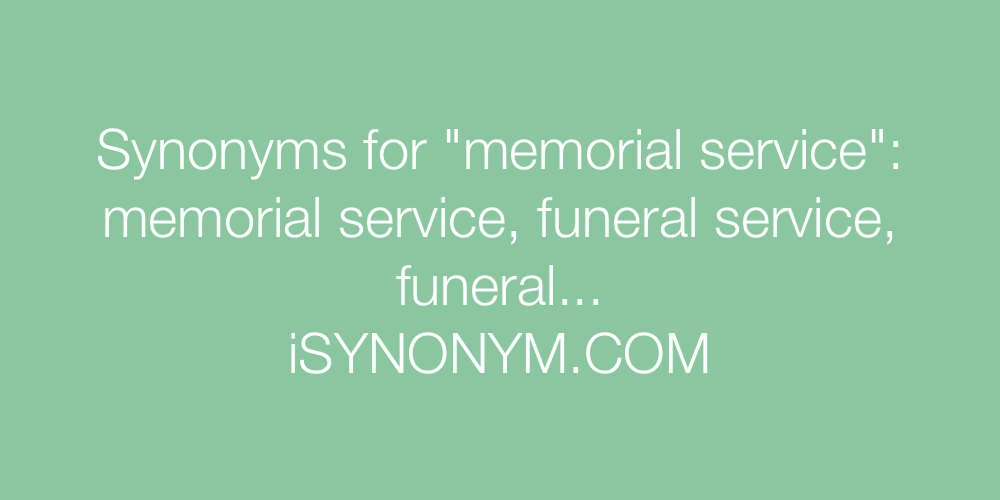 Synonyms memorial service