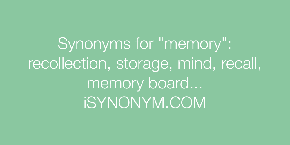 Synonyms memory