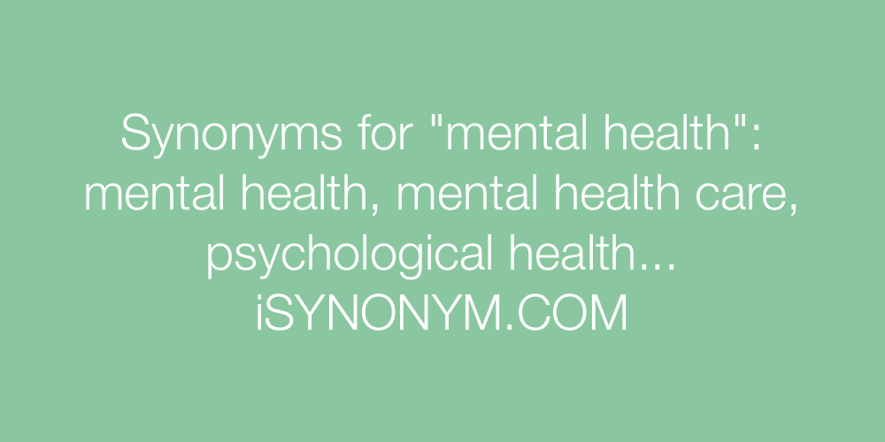 Synonyms mental health