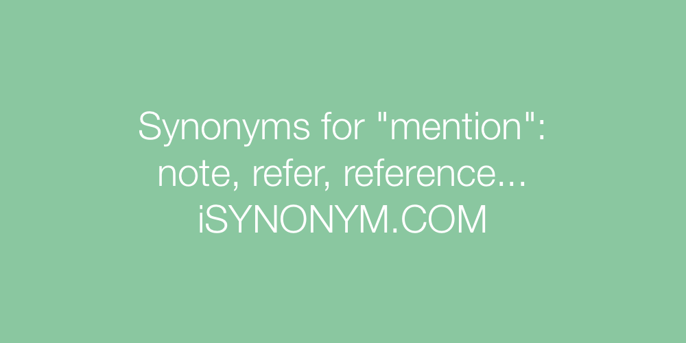 Synonyms mention