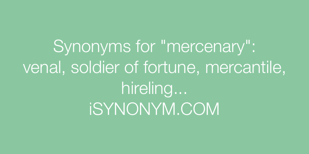Synonyms mercenary