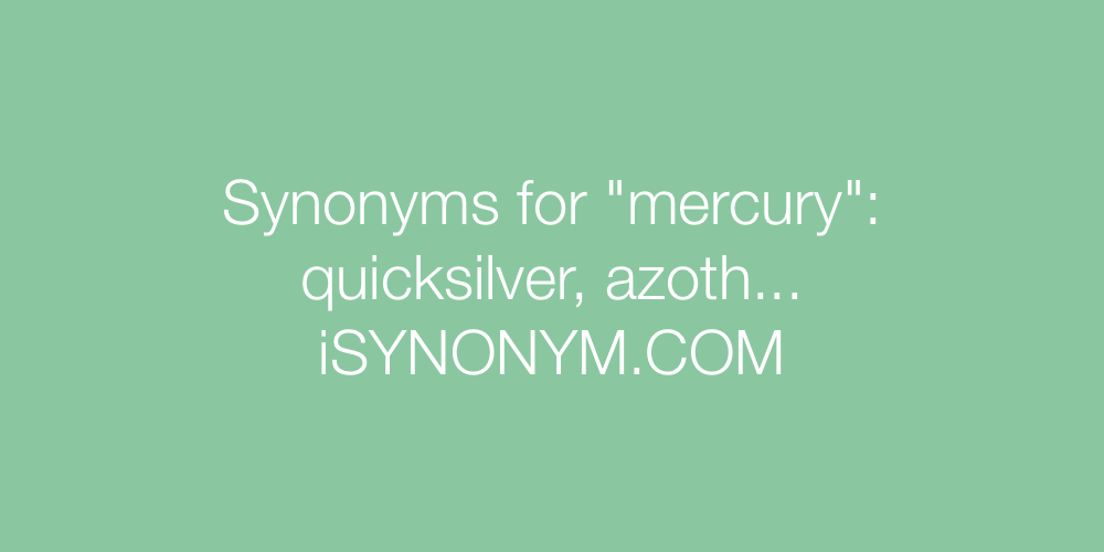 Synonyms mercury