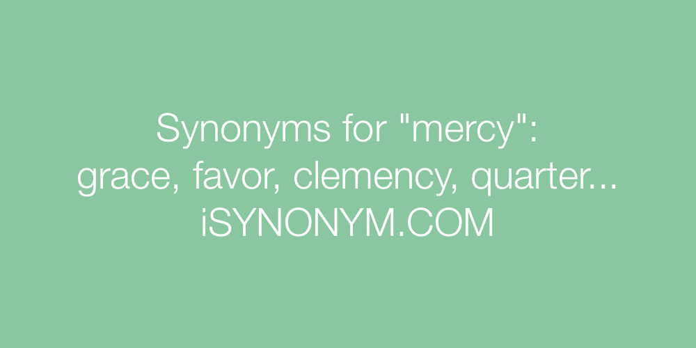 Synonyms mercy