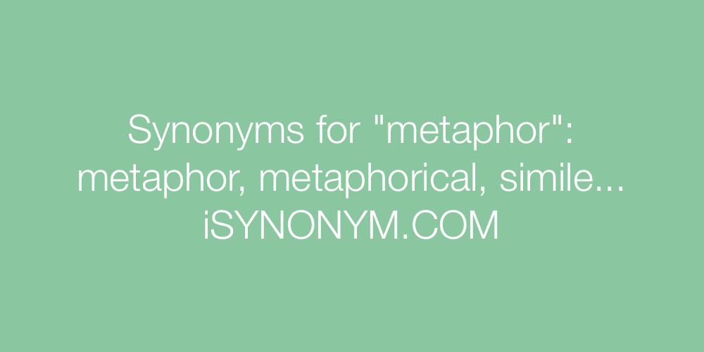 Synonyms metaphor