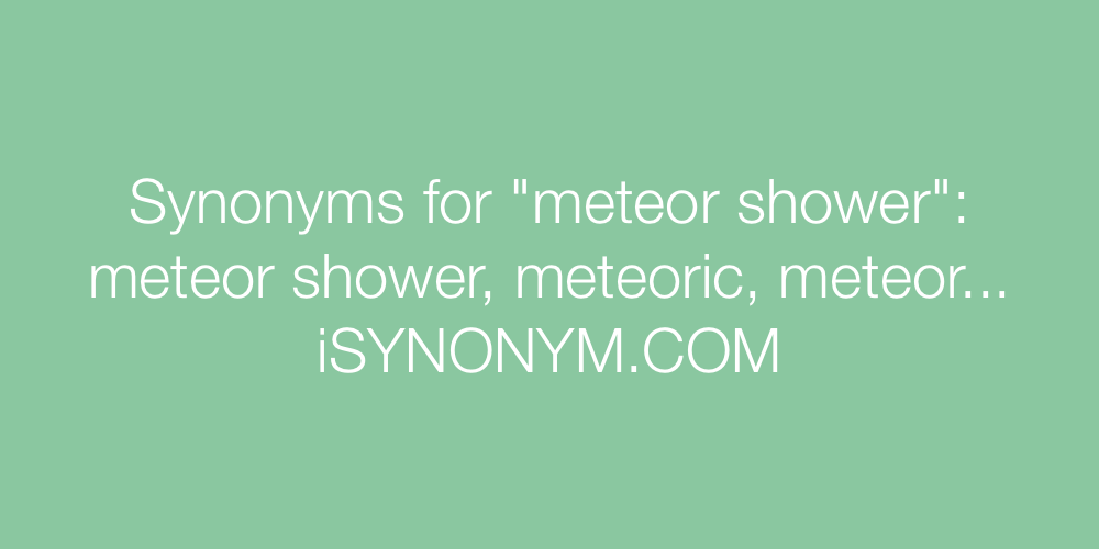 Synonyms meteor shower