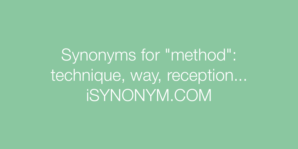 Synonyms method