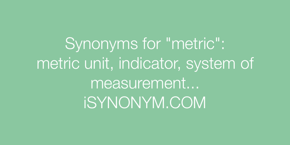 Synonyms metric