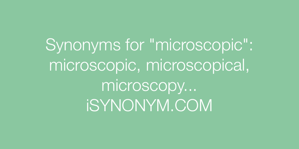 Synonyms microscopic